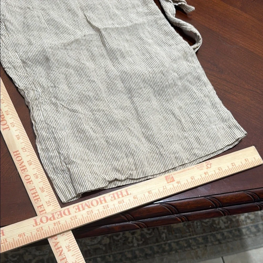 J. Crew striped Linen belted Jumpsuit with Spaghetti Straps and Wide-Leg Design